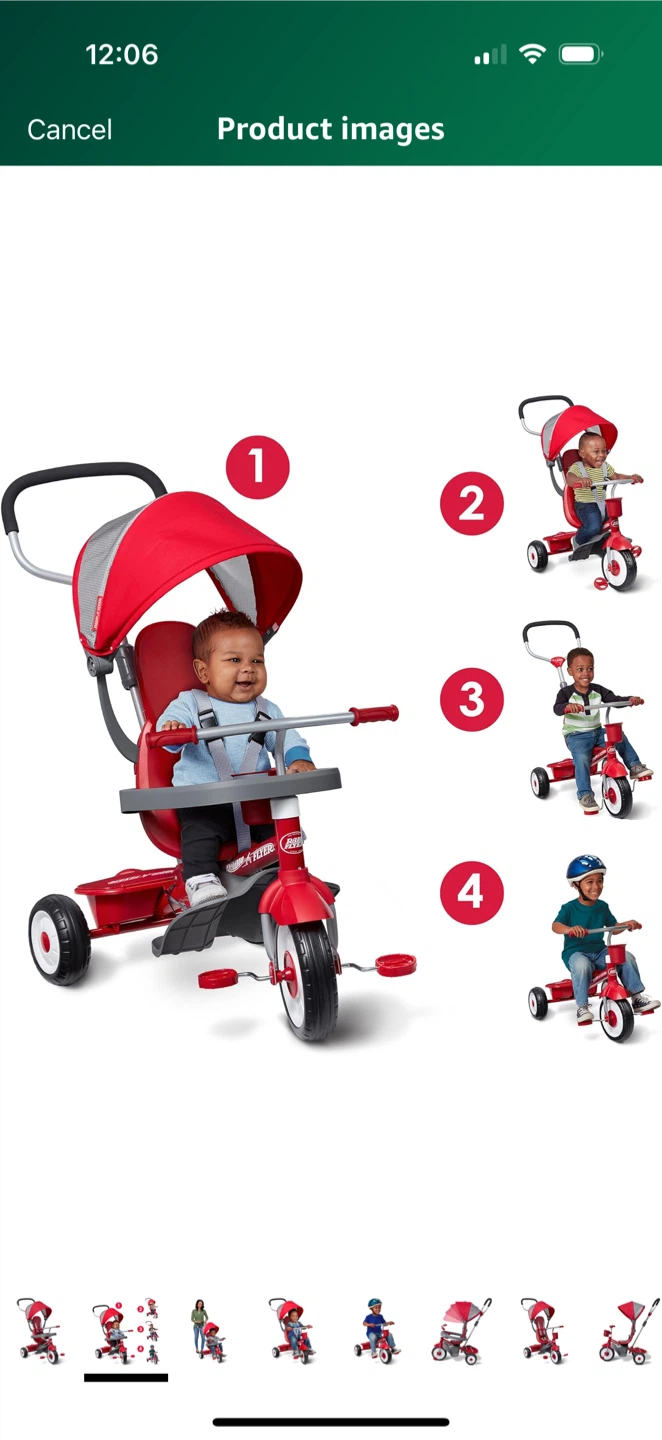 Radio Flyer 4-in-1 Stroll 'N Trike - Red - photo 4