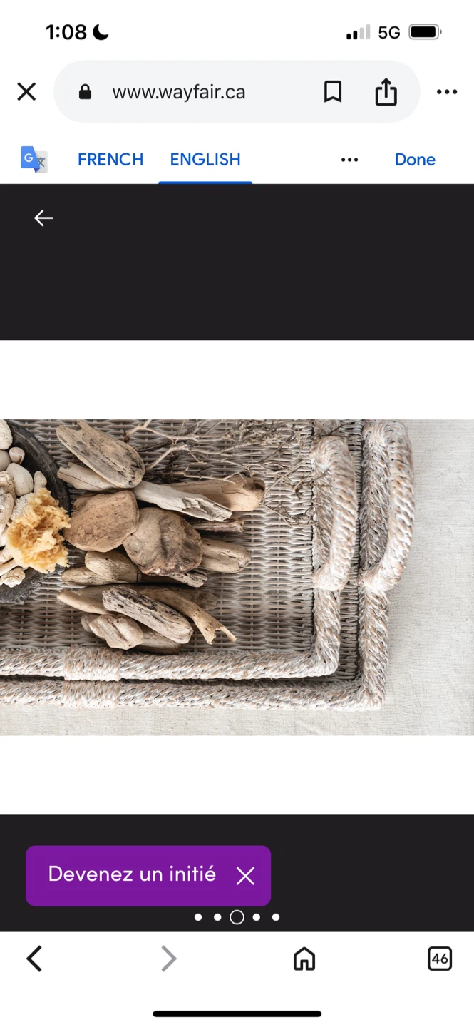 New Wayfair Rattan Serving Trays - Set of 2 - photo 3