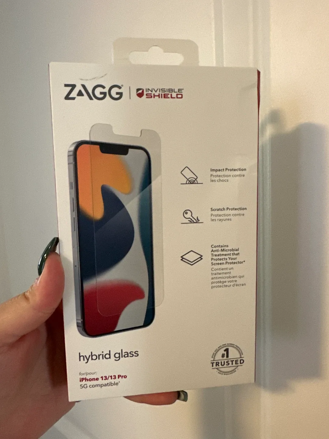 Zagg InvisibleShield Hybrid Glass for iPhone 13/13 Pro - New