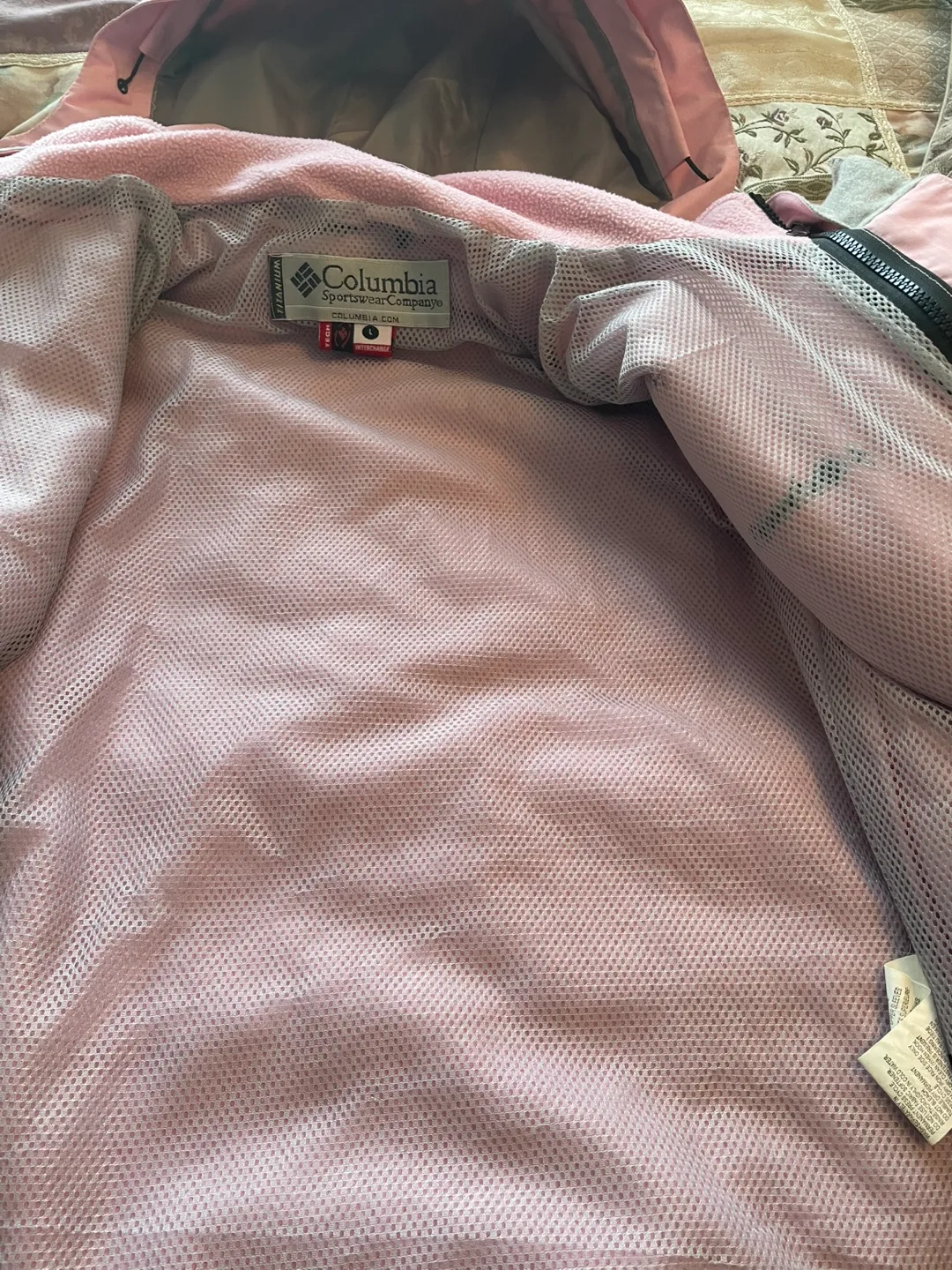 Women’s Columbia Pink/Gray Interchange Jacket - Size L image indicator(5)