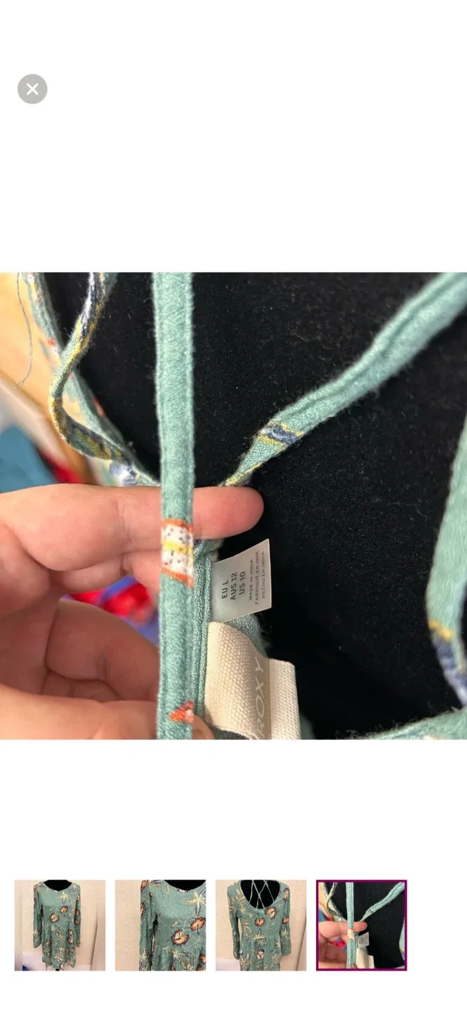 Roxy Floral Long Sleeve Dress - Size L image indicator(4)