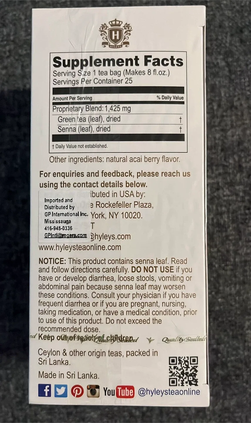 Hyleys Slim Tea - Acai Berry Flavor image indicator(2)