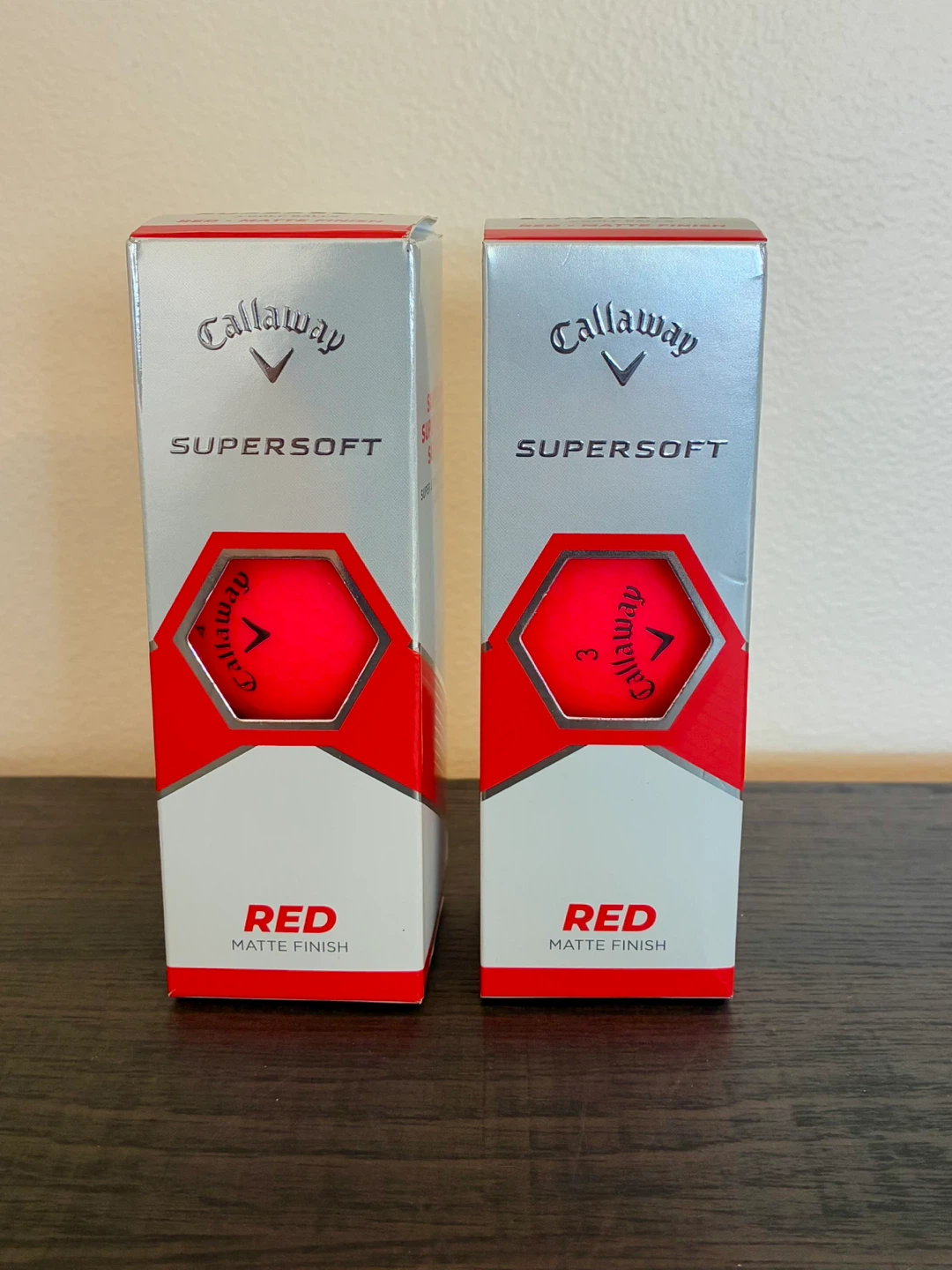 New Callaway Supersoft Golf Balls - Red, Matte Finish
