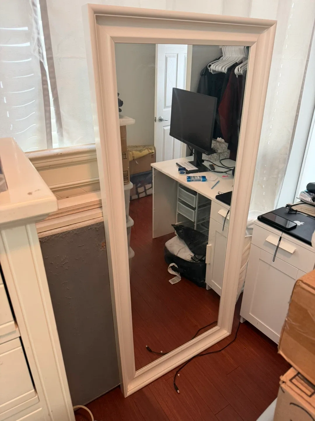 Full Length White Framed Mirror - IKEA