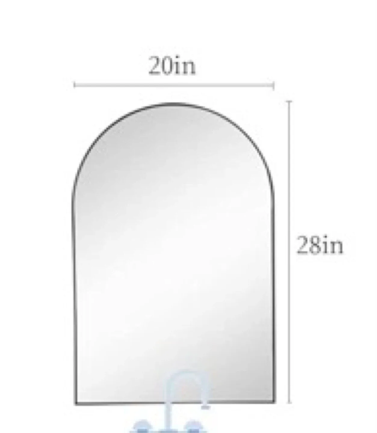 New Black Arch Mirror 20”x28” image indicator(4)