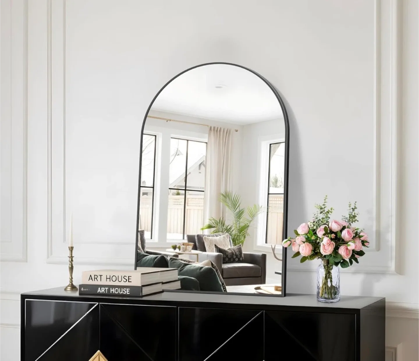 New Black Arch Mirror 20”x28” image indicator(2)