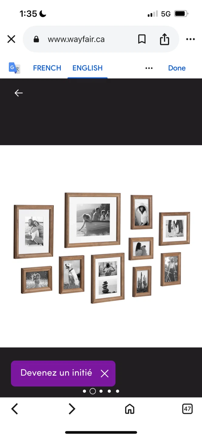 New Wayfair 10-Piece Brown Picture Frame Set - photo 2