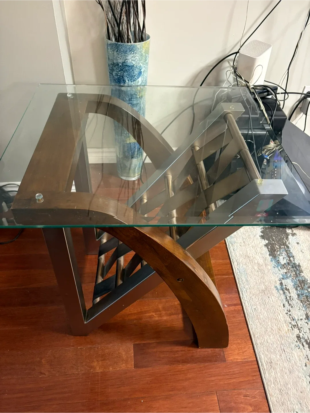 Glass Top Side Tables x2