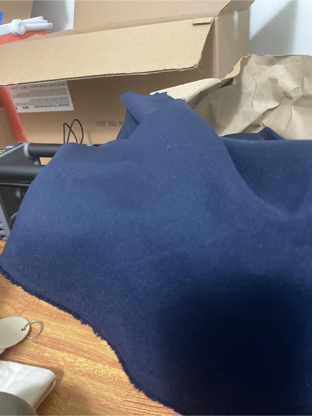 6 yards of Suit Fabric - Navy Blue image indicator(2)