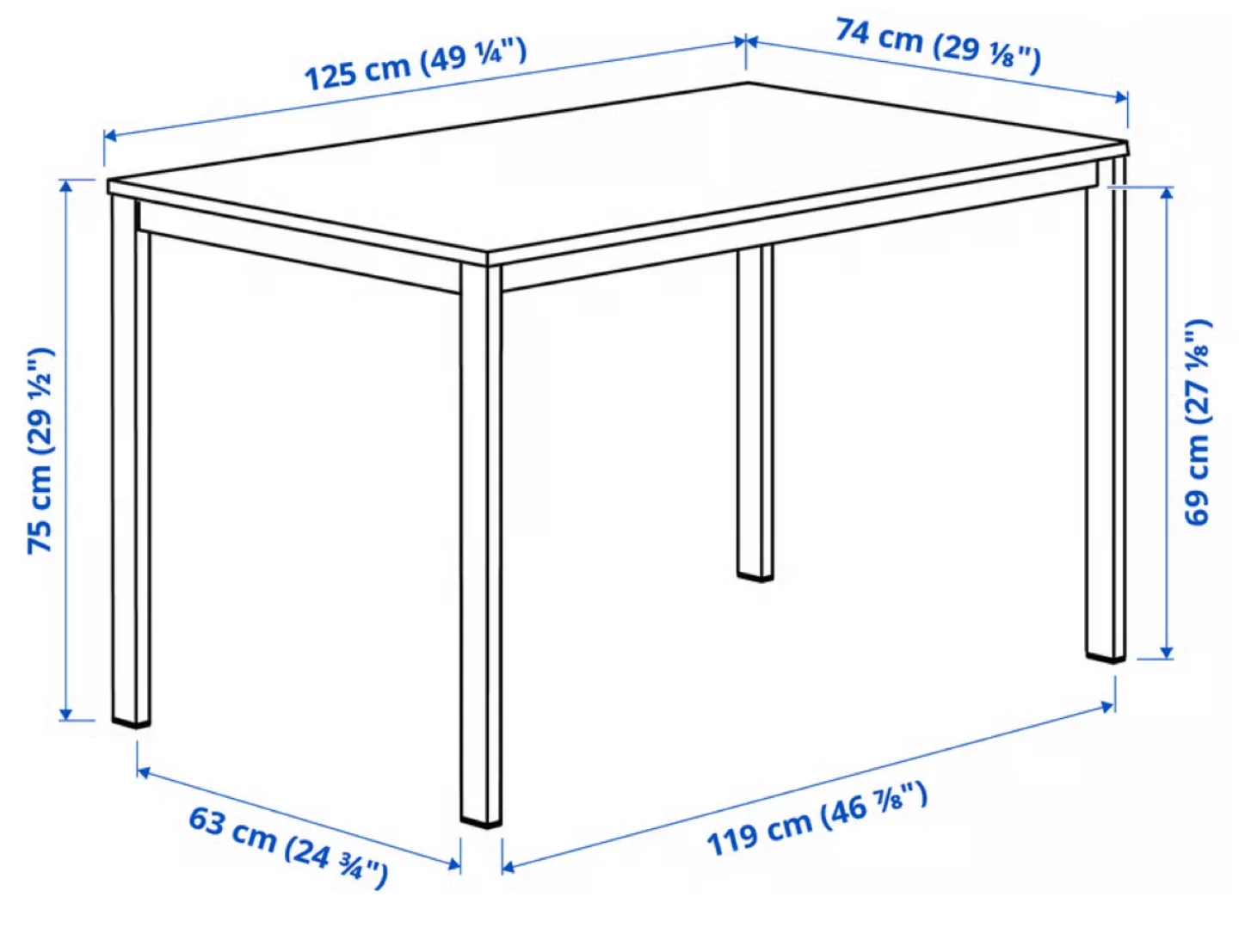 $130 IKEA Dining Table and Chairs - Black image indicator(5)