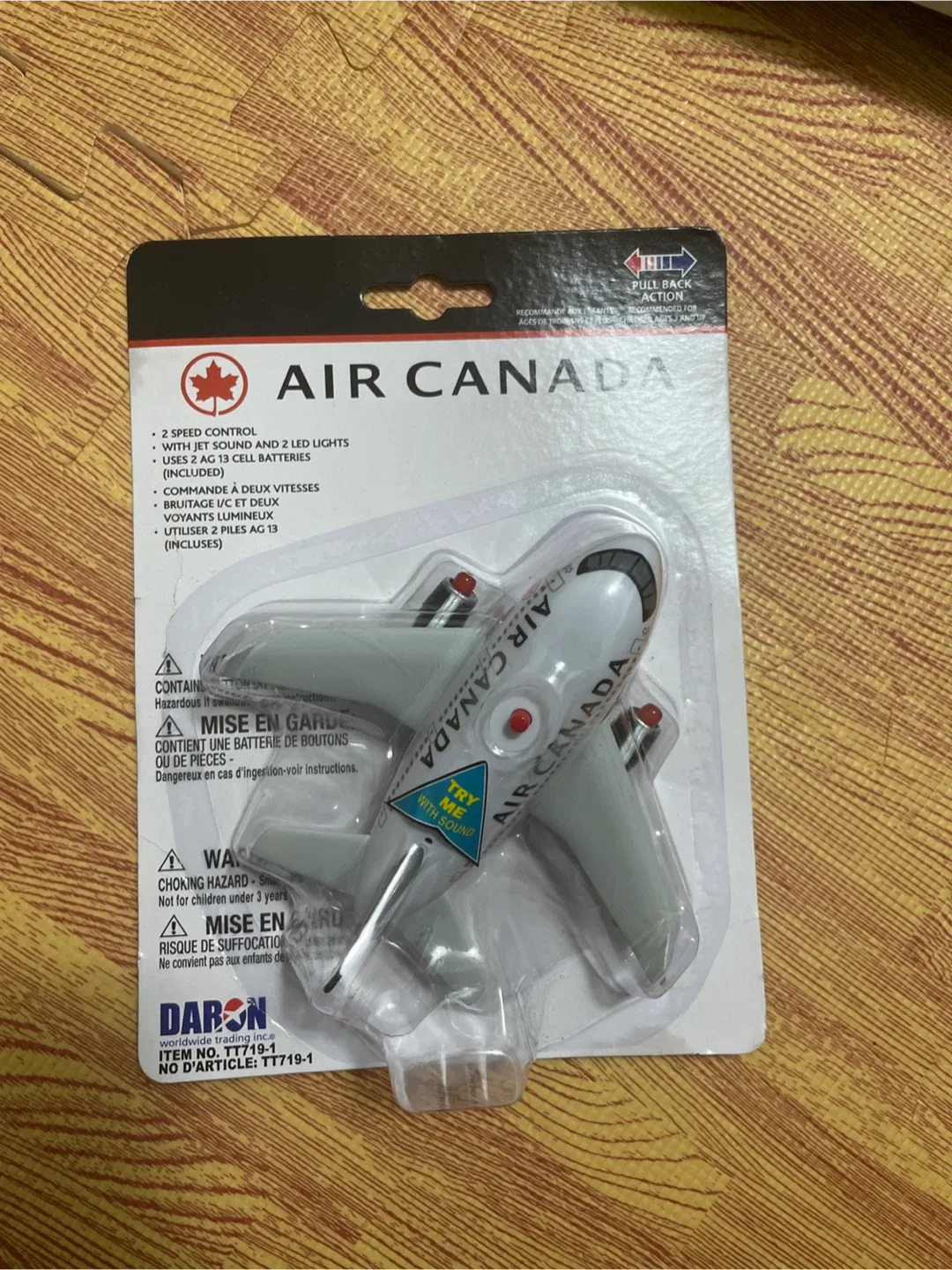 New Air Canada Toy Airplane with Lights & Sound