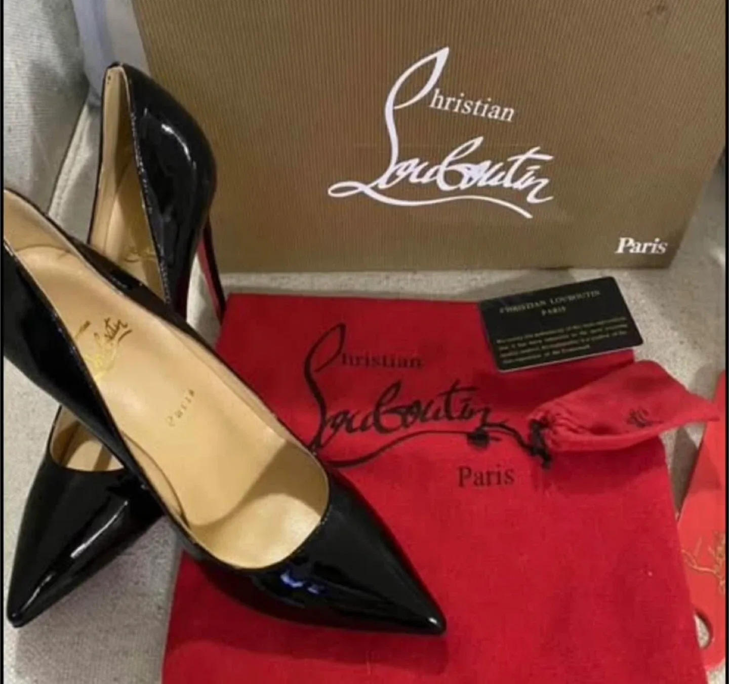 Christian Louboutin Black Patent Leather Heels