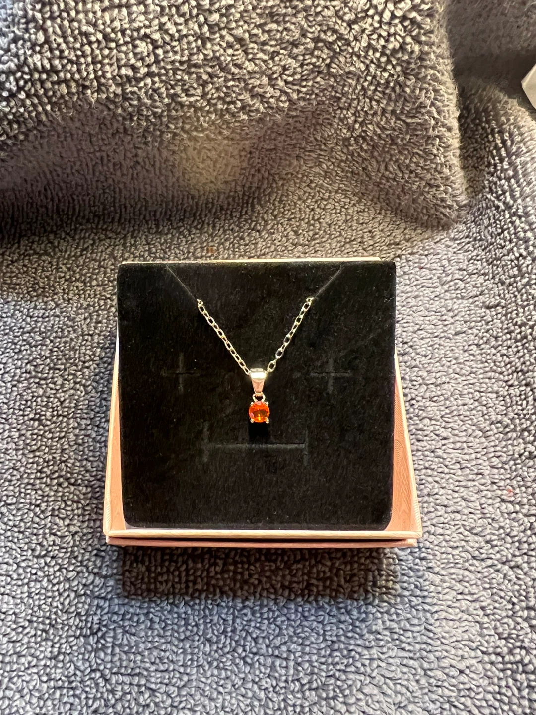 Orange Gemstone Silver Necklace - photo 2