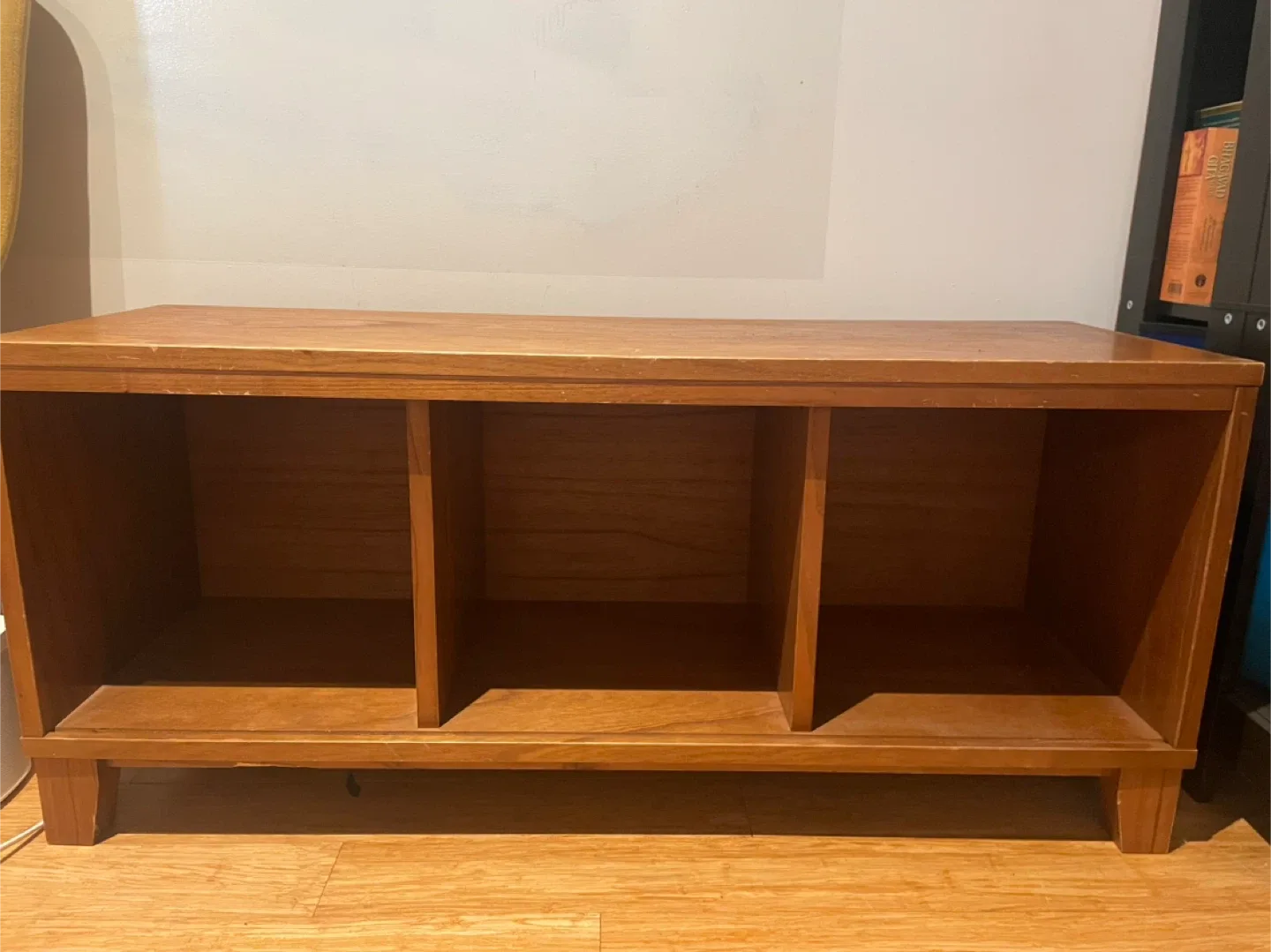 Wooden Storage Bench with 3 Cubbies