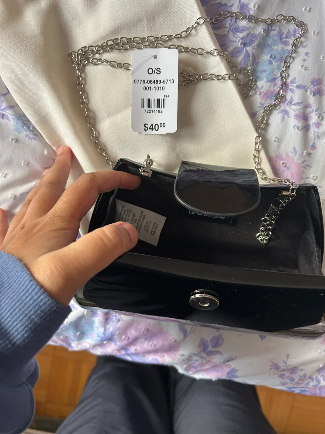 Le Chateau Black Clutch Purse (BRAND NEW WITH TAG BNWT) image indicator(2)