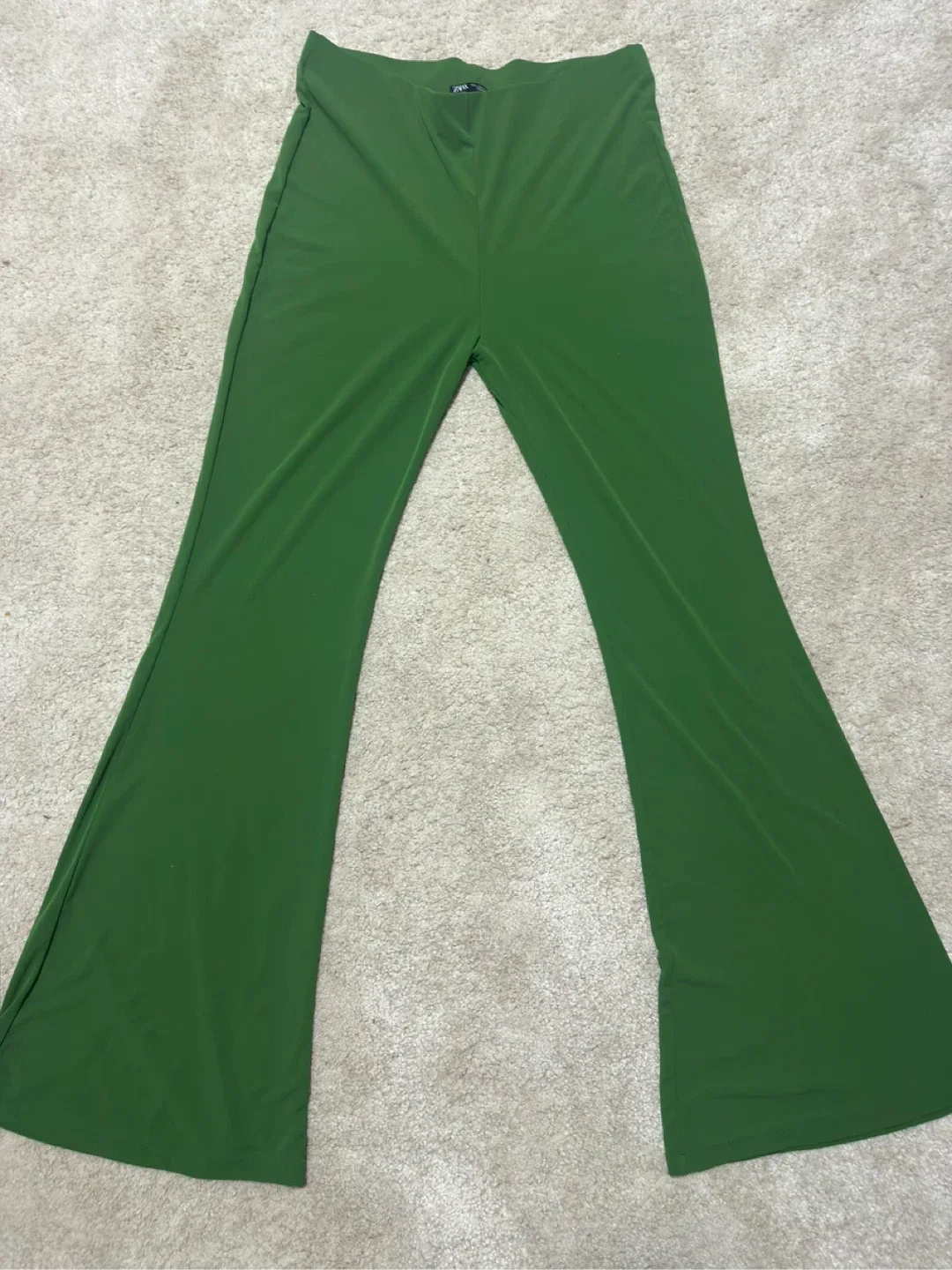 Zara Green Flare Leggings - Size L