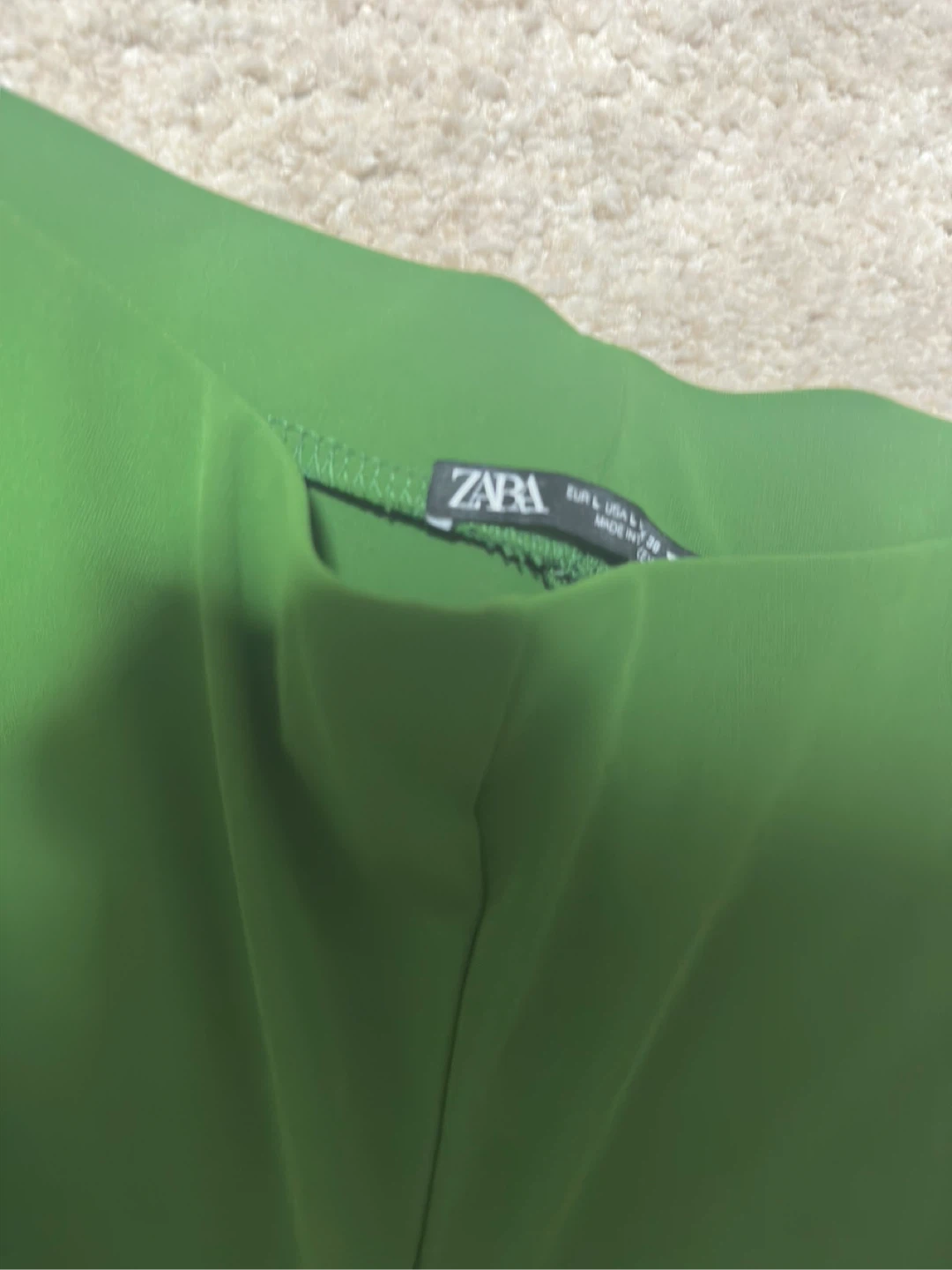Zara Green Flare Leggings - Size L - photo 3