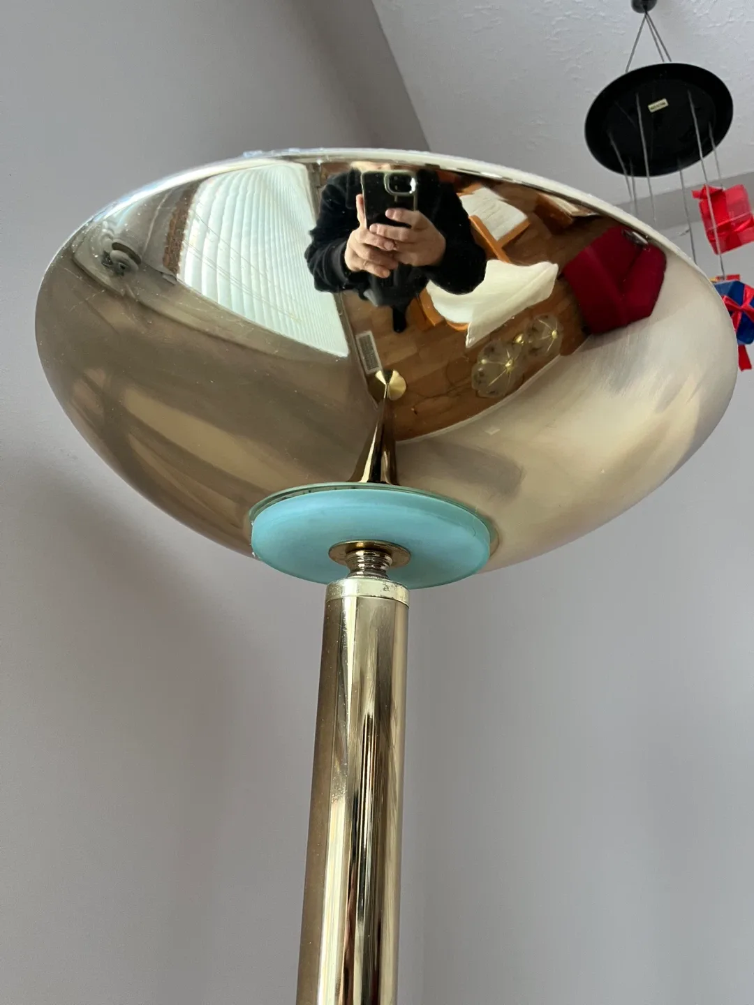 Gold Coloured Torchiere Floor Lamp image indicator(3)