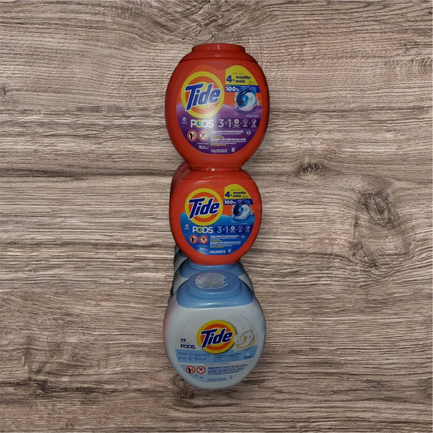 Tide PODS 3-in-1 & Free & Gentle PODS