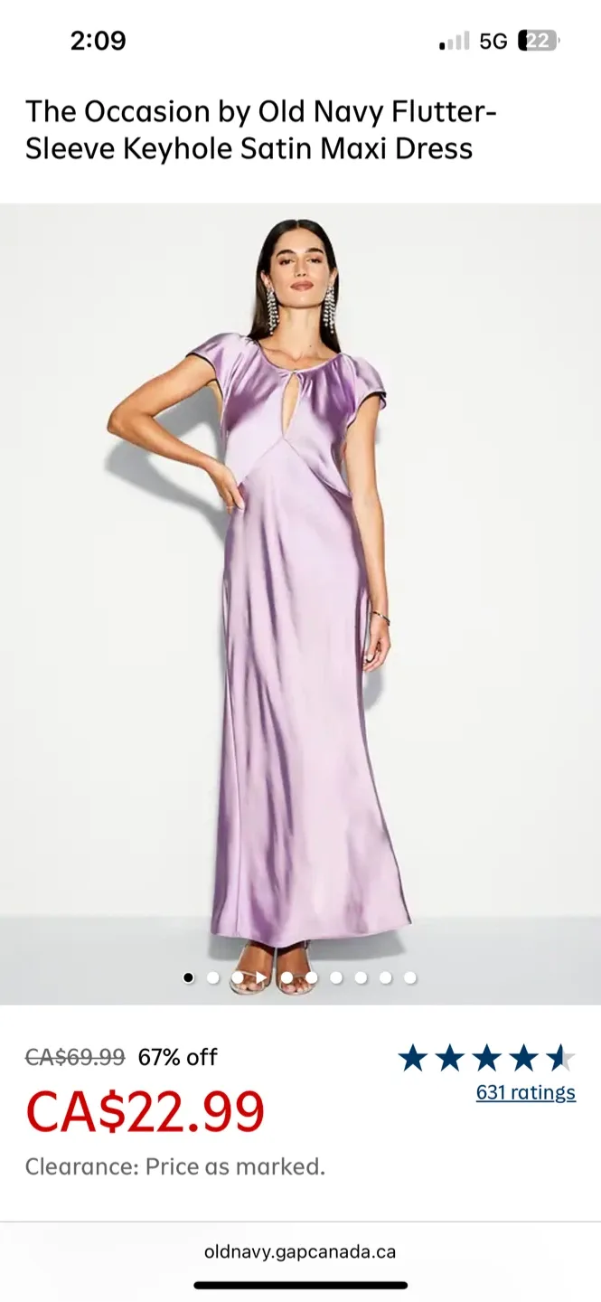 Lilac Satin maxi dress - size XL (BRAND NEW WITH TAG BNWT)