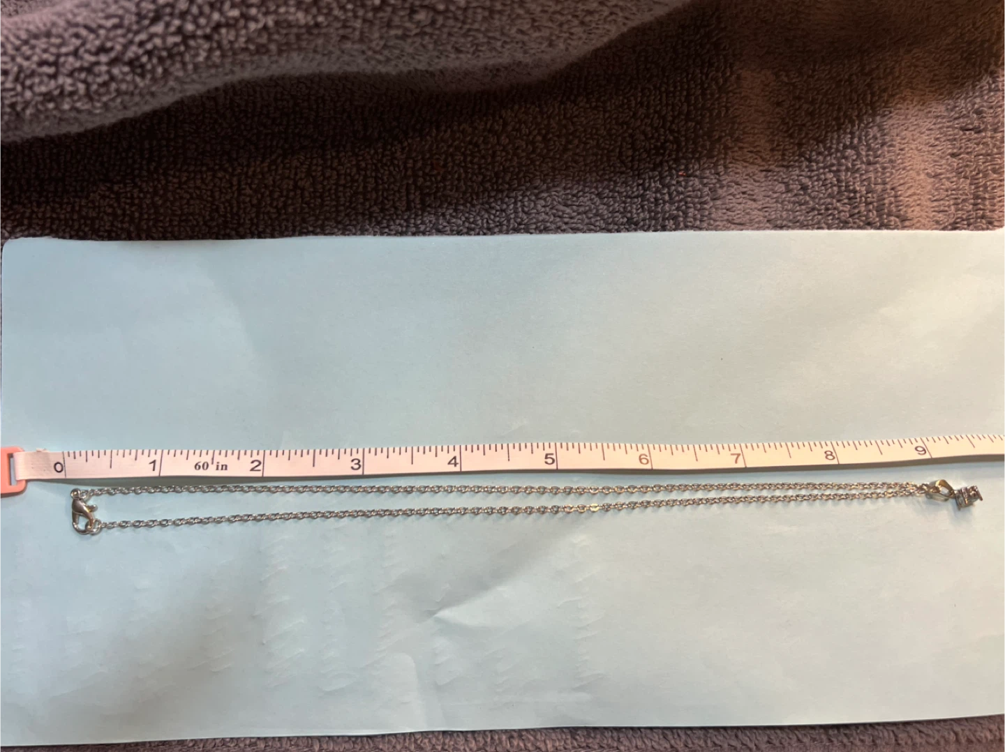 Silver Necklace with Yellow Pendant - photo 4