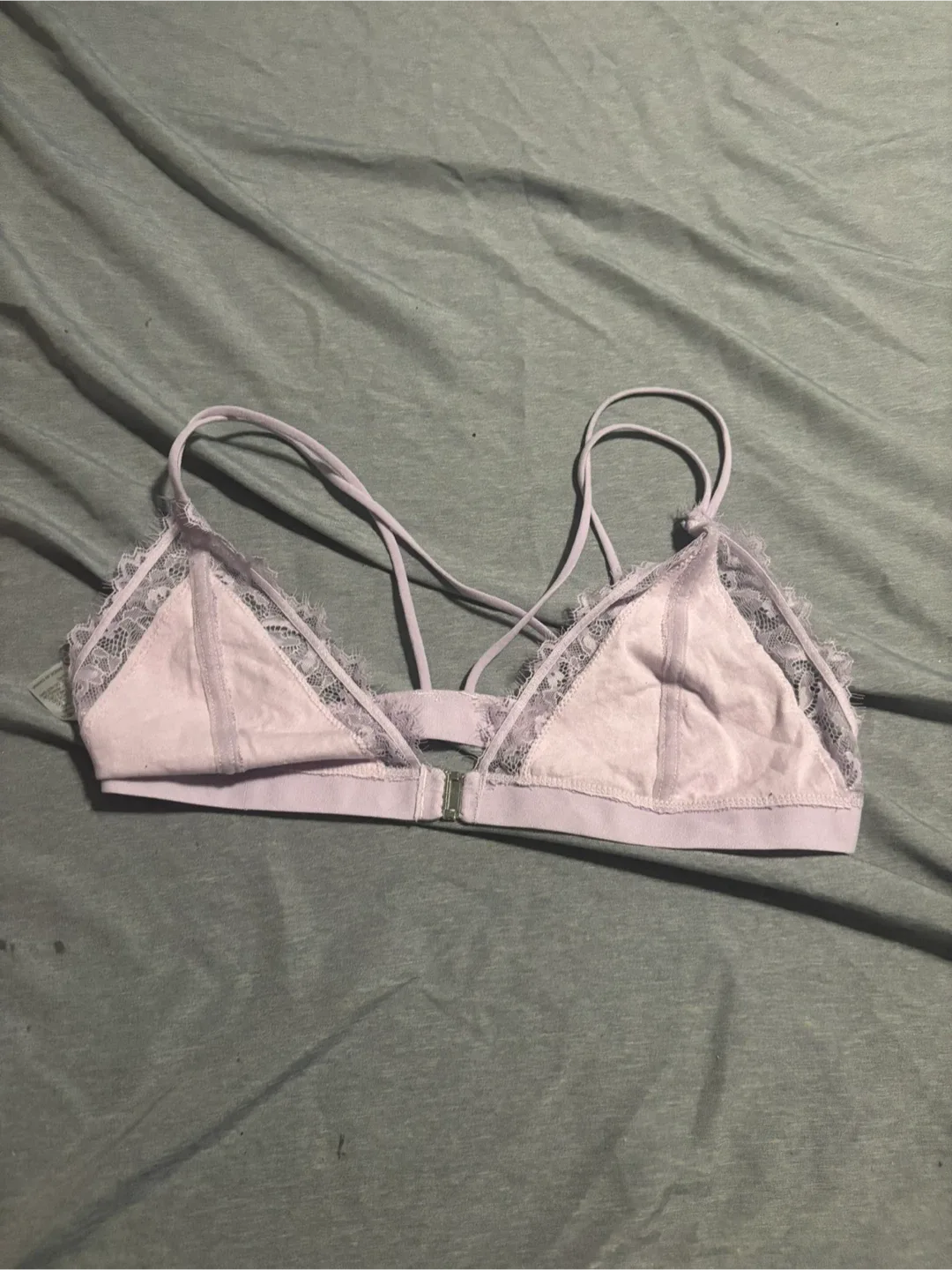 Lace Trim Bralette, Light Purple