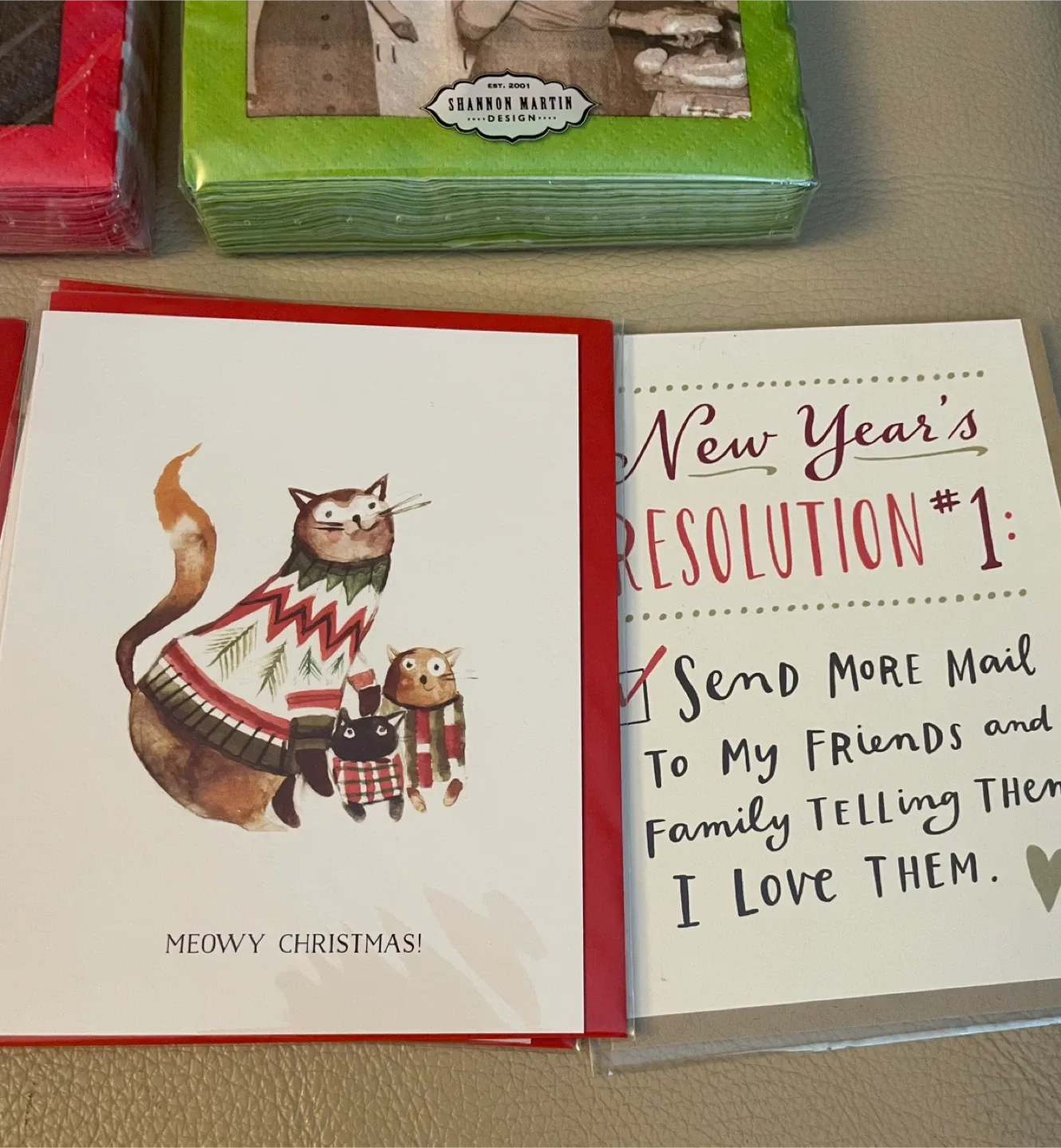 Shannon Martin Christmas Cards & Napkin Bundle NEW image indicator(4)