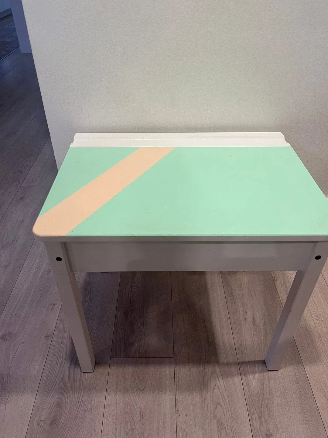 Kids' Desk - White, Green & Peach