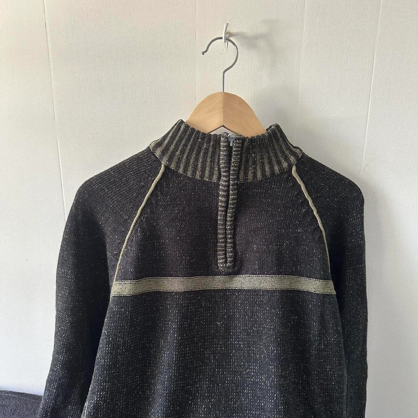 Quarter Zip Pullover Sweater - Grey - photo 4