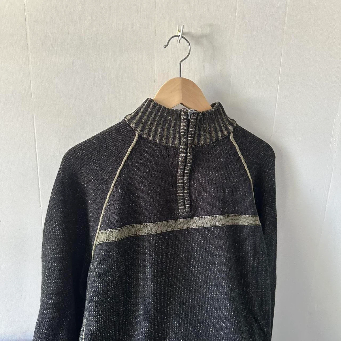 Quarter Zip Pullover Sweater - Grey - photo 3