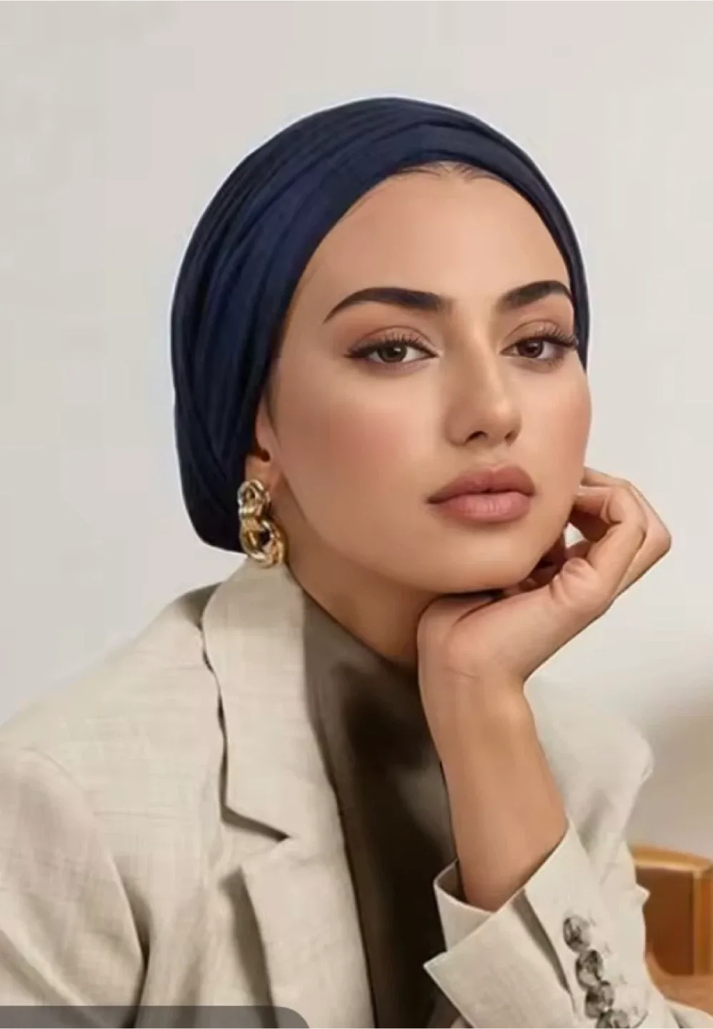 Headscarf hijab jersey - Navy Blue