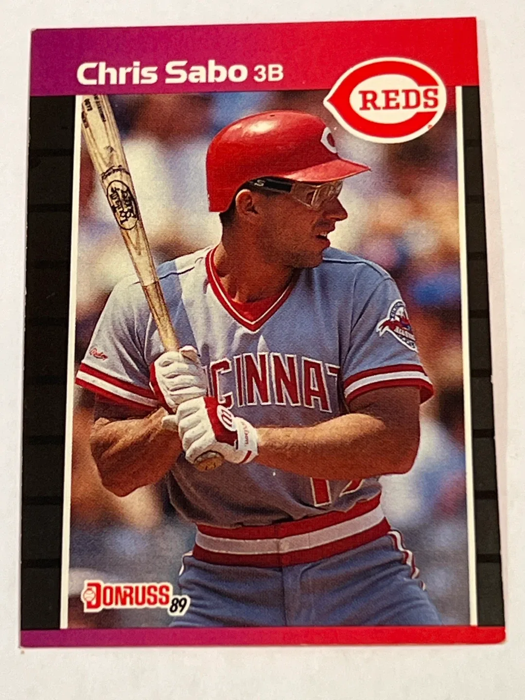 Chris Sabo 3B Baseball Card - Donruss 1989