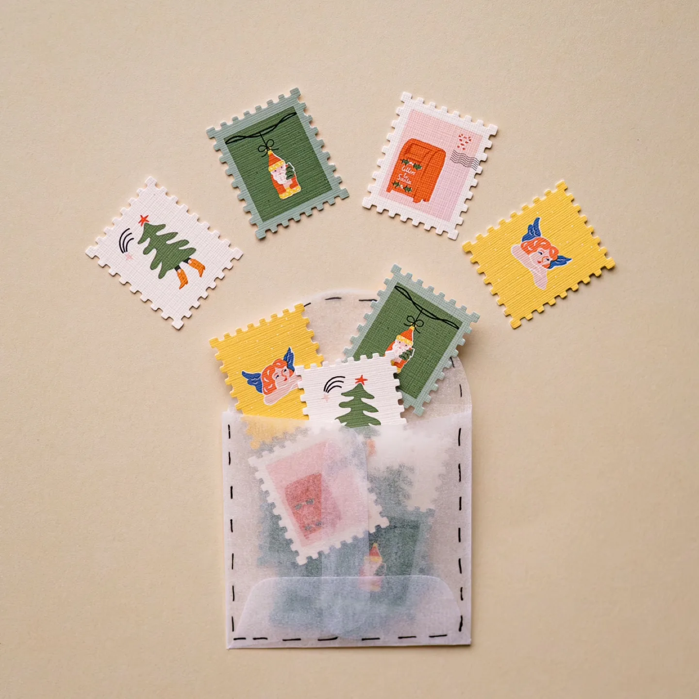 Cute Holiday Postage Stamps Set image indicator(2)