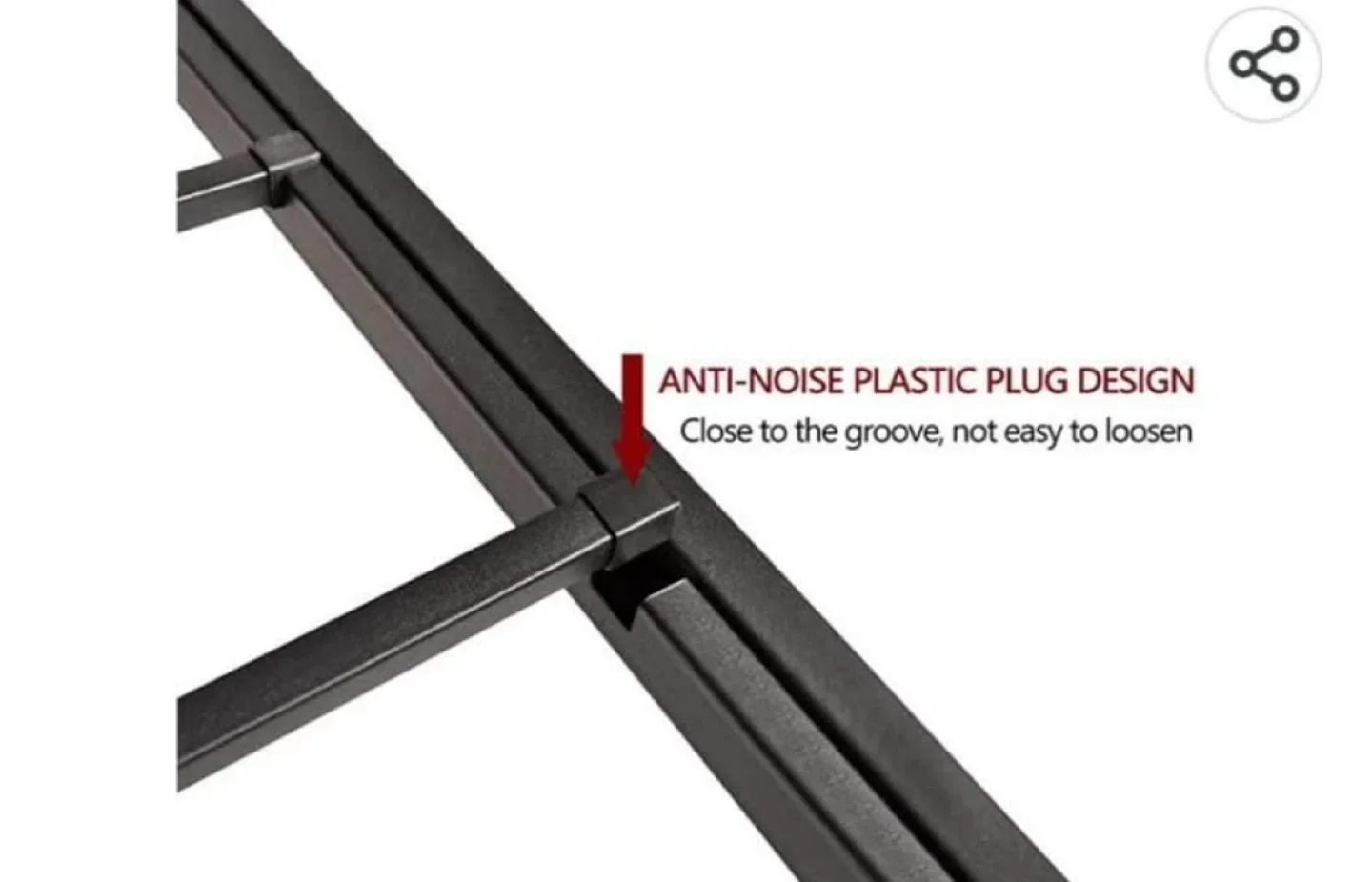 Twin Bed Frame - Metal & Wood image indicator(4)