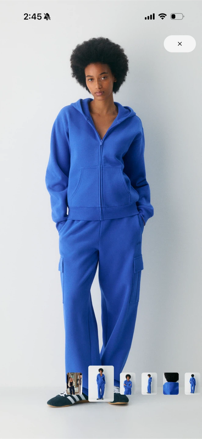 Aritzia Perfect Fit Blue SET with pants