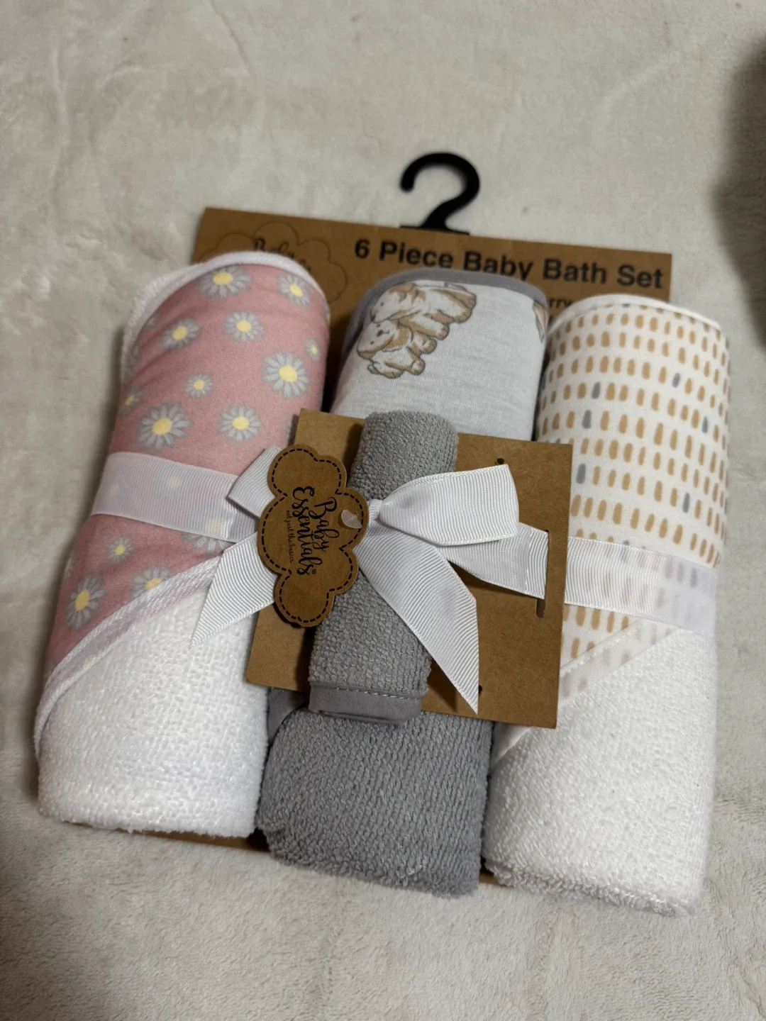 Baby Essentials 6 Piece Baby Bath Set - New