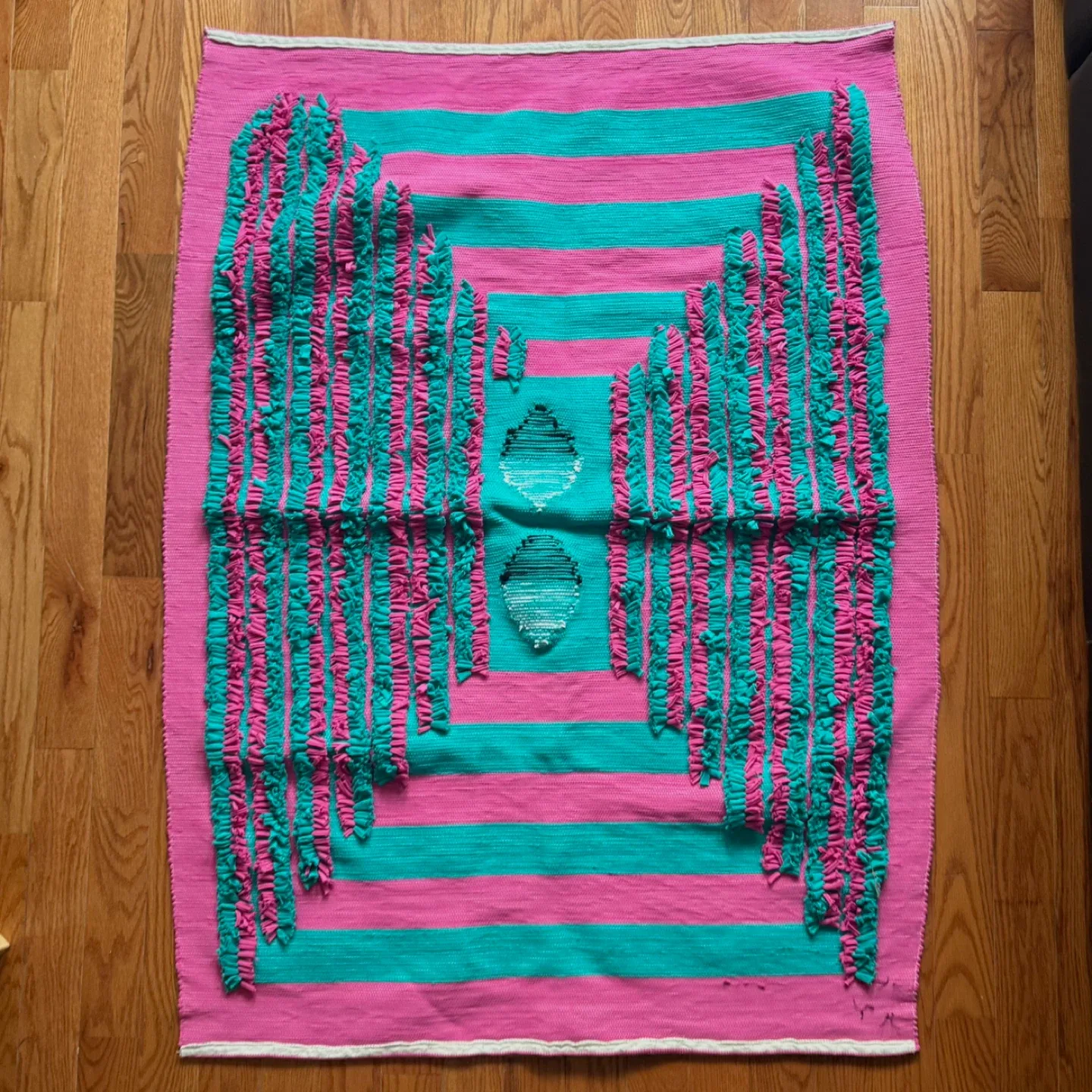 (New with tag) GUR Rug, Pink and Teal image indicator(5)