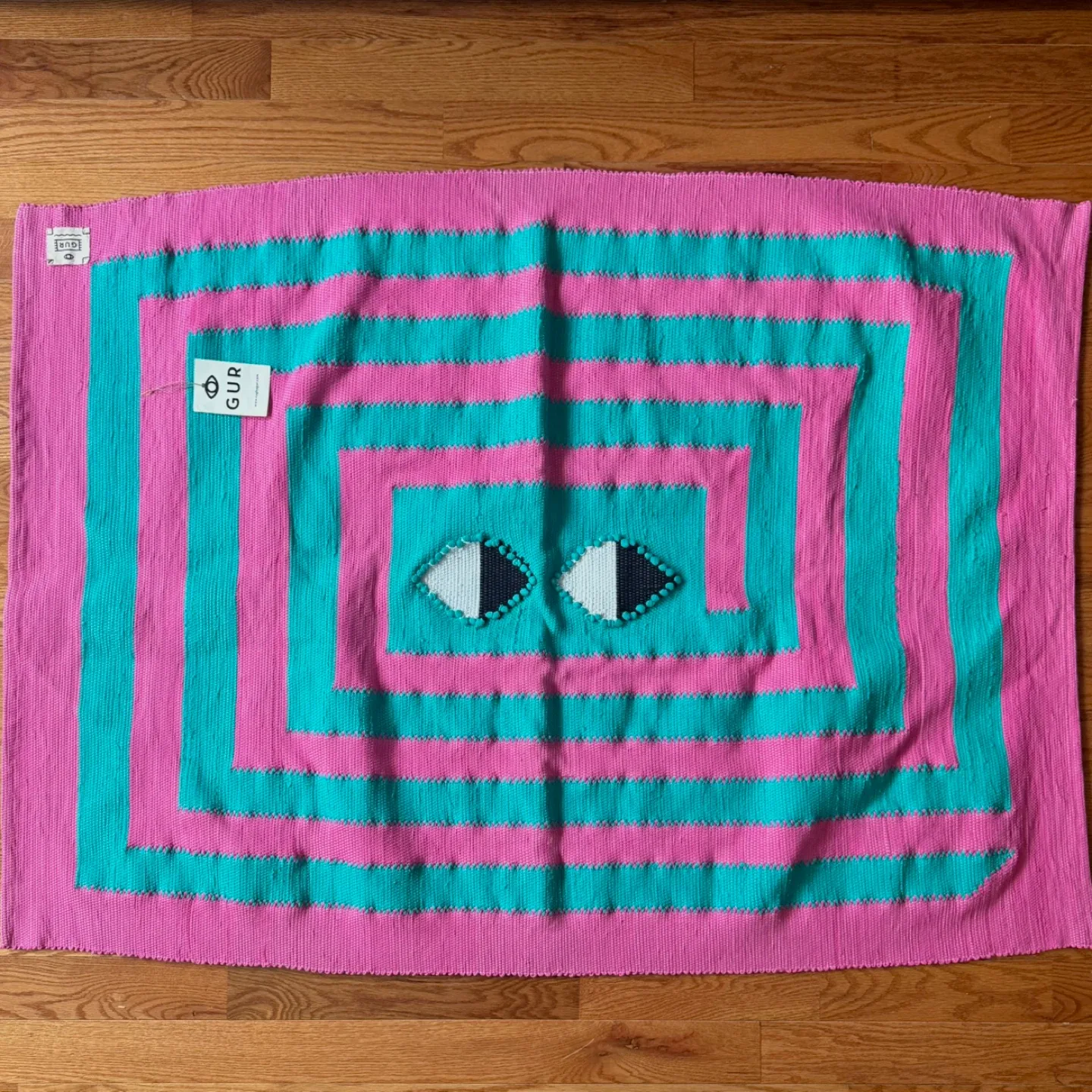(New with tag) GUR Rug, Pink and Teal