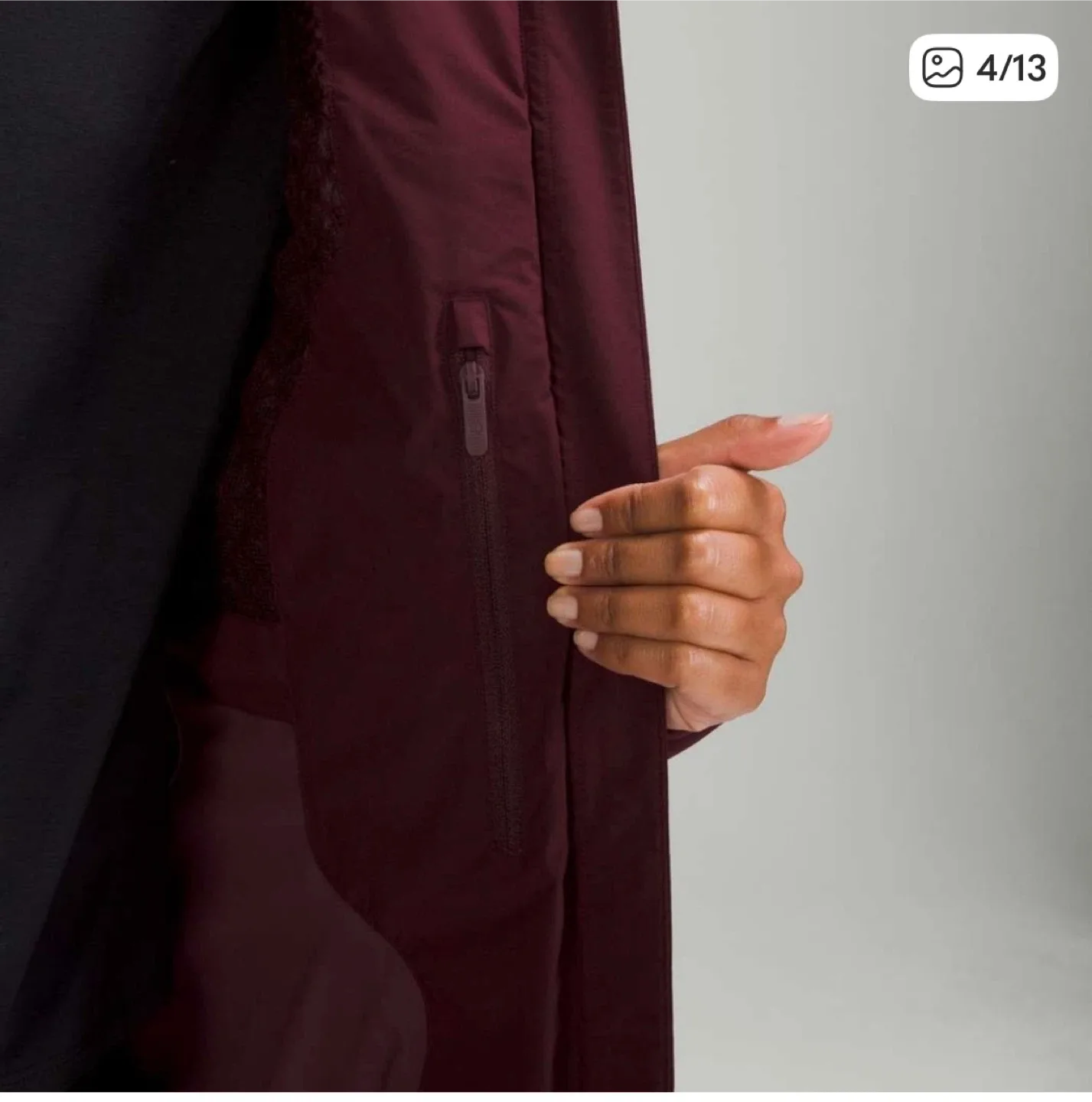 New Lululemon Sleet Street Long Jacket - Cassis image indicator(2)