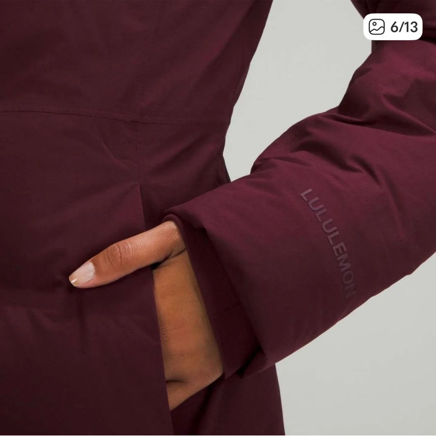 New Lululemon Sleet Street Long Jacket - Cassis image indicator(6)