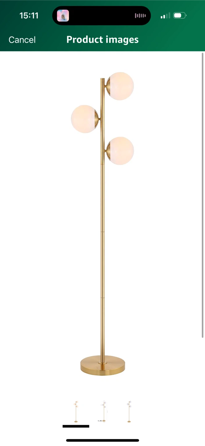 SAFAVIEH Modern Gold 63-inch 3-Light Floor Lamp