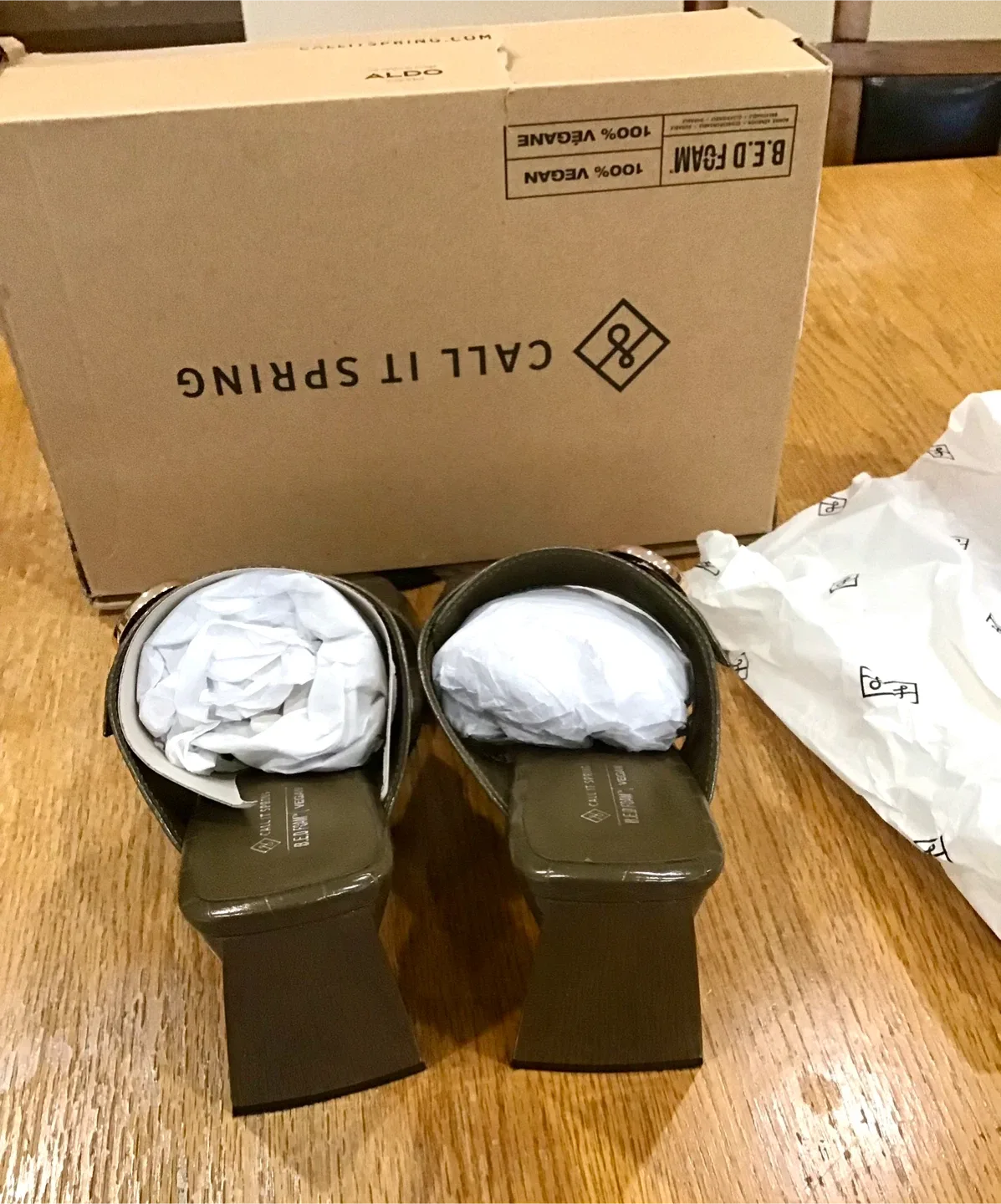 Call It Spring Zoeey Sandals - Size 10, Green Croco image indicator(2)