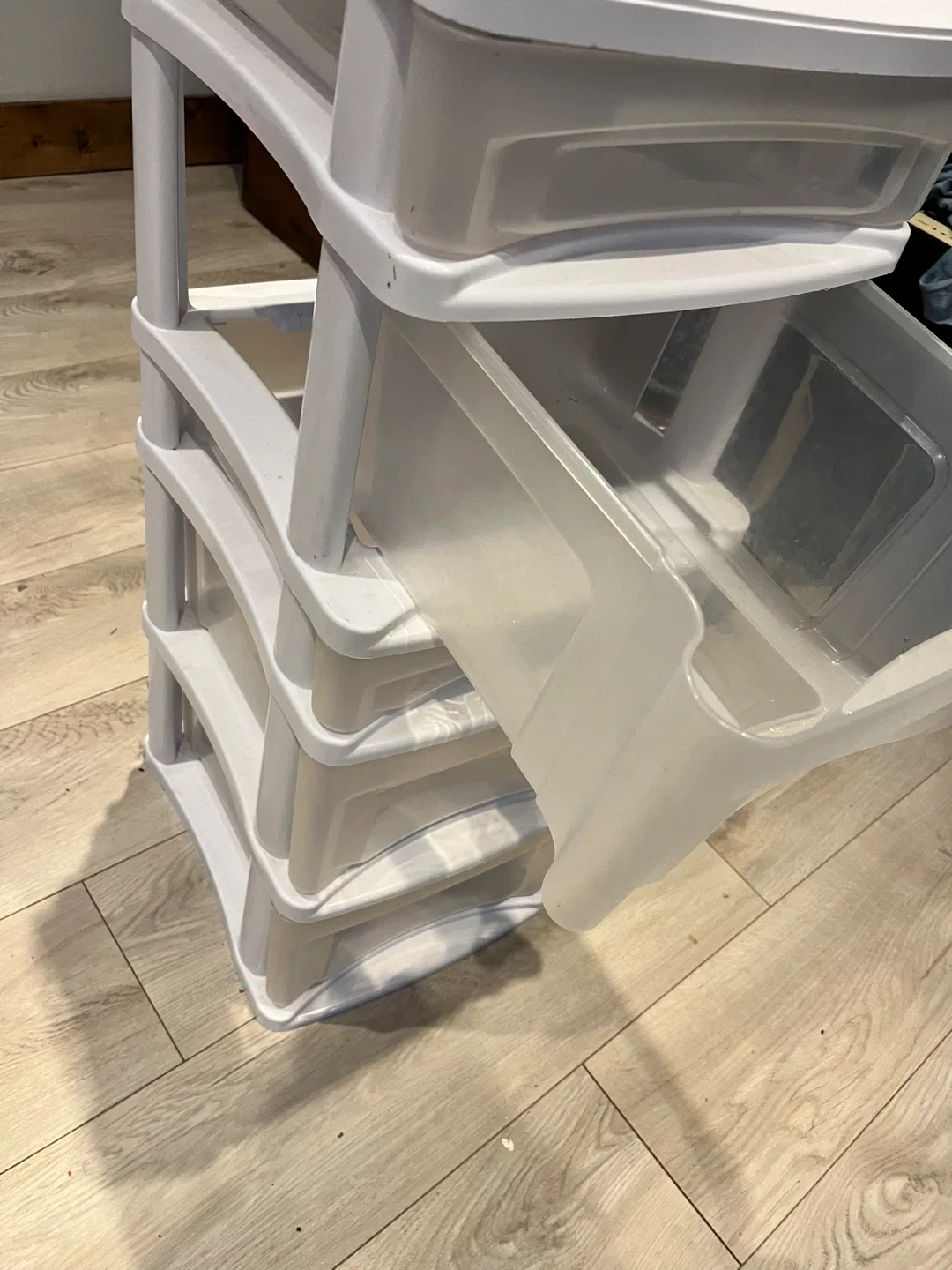 White Plastic 5 Drawer Storage Tower image indicator(2)