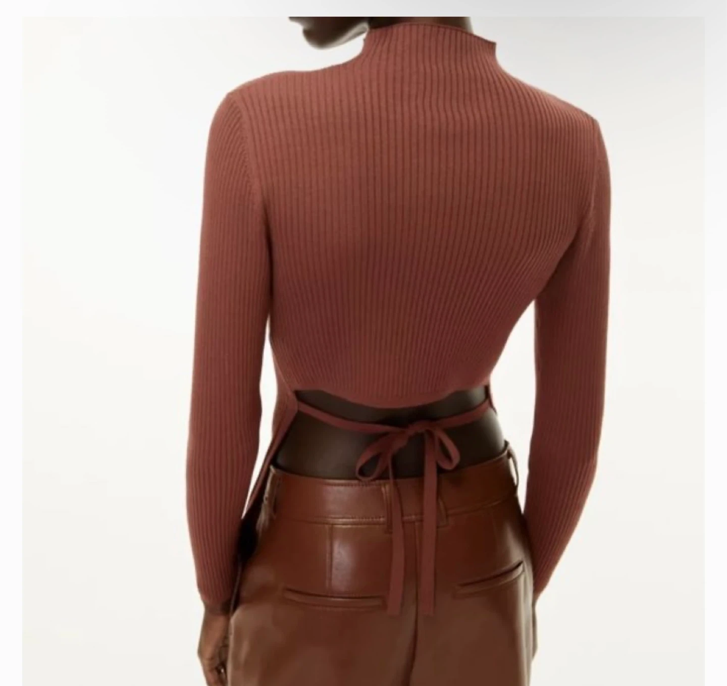 Babaton Contour Tie-Back Longsleeve - Size Small - photo 3