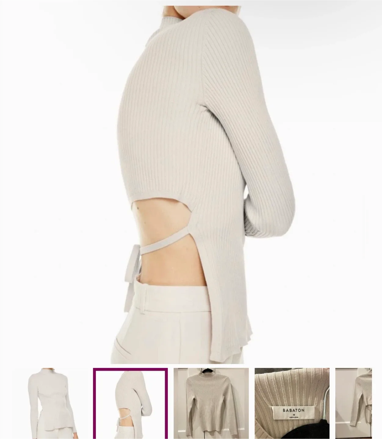 Babaton Contour Tie-Back Longsleeve - Size Small