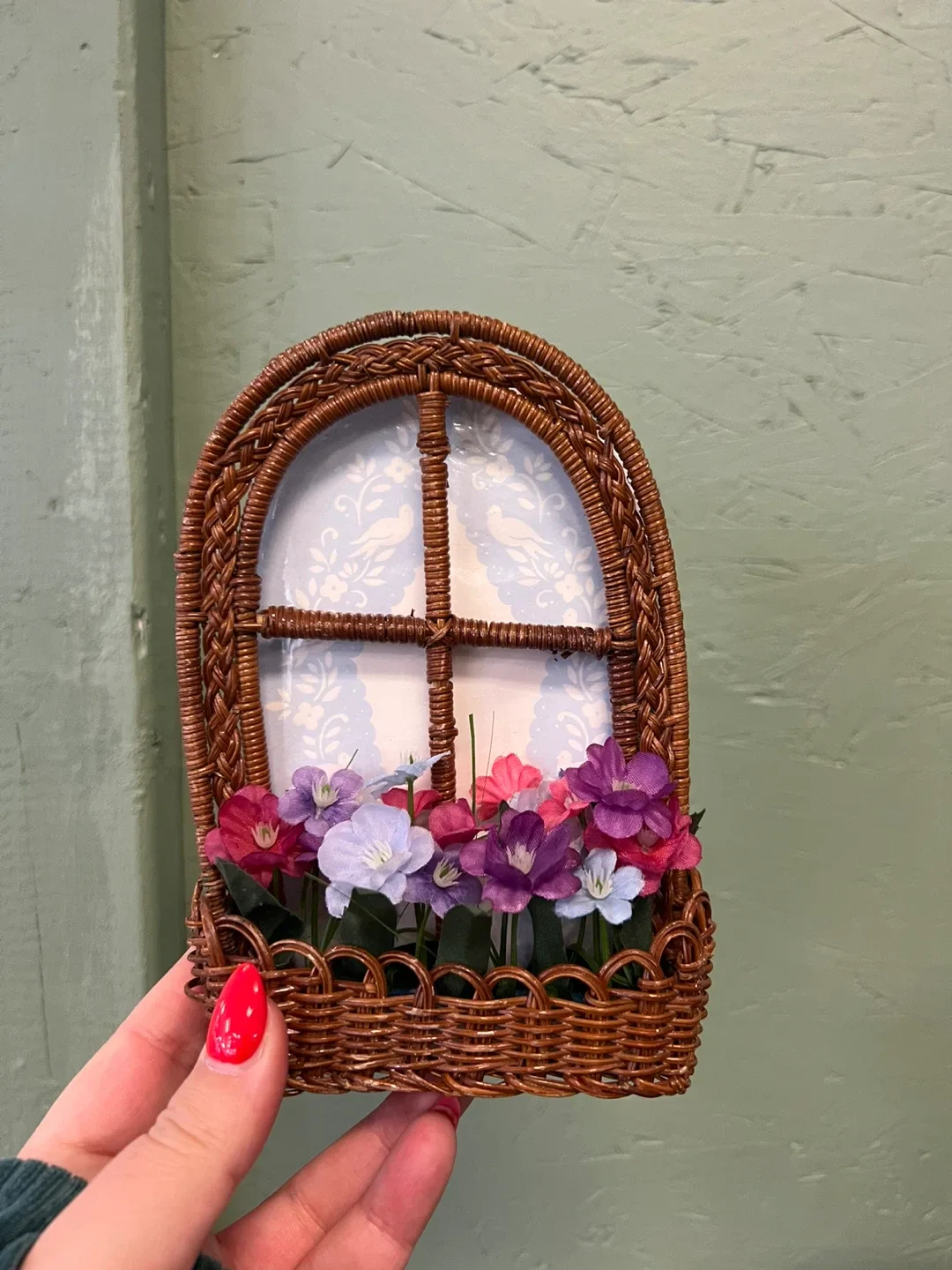 Wicker Window Flower Basket