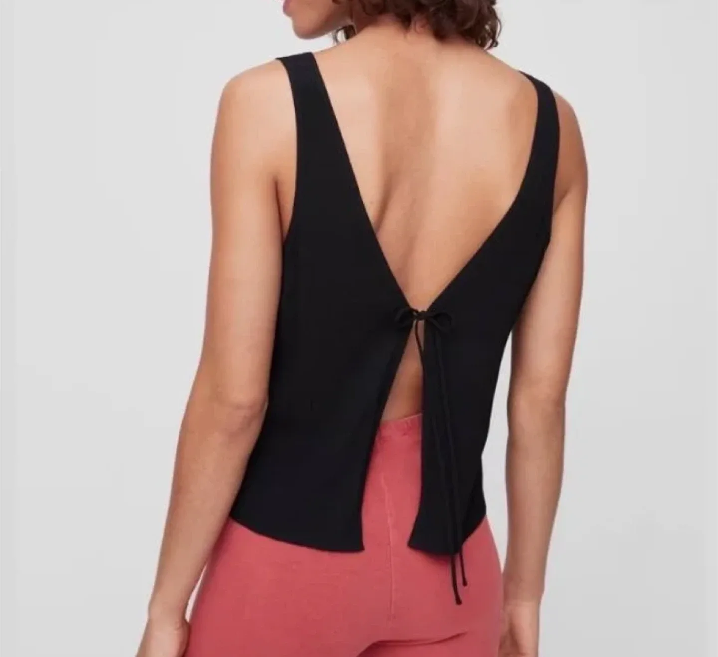 Red Wilfred V-Neck Tie Back Tank Top