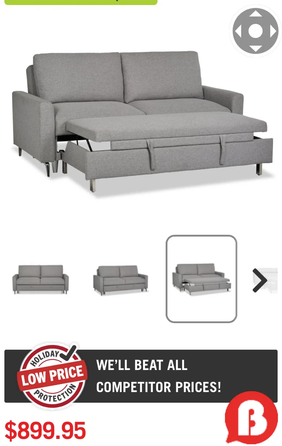 Wilson 77.5" Sleeper Sofa - Solis Grey image indicator(5)