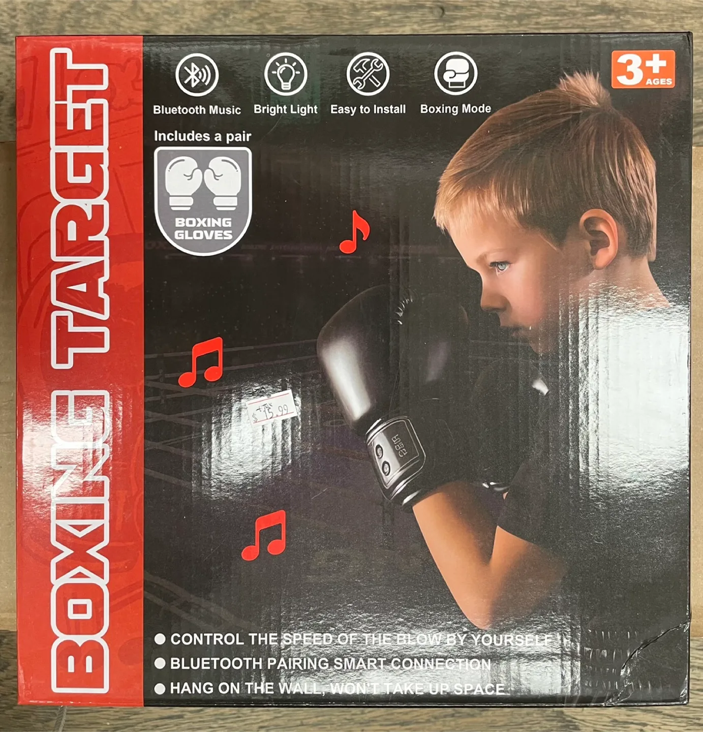 Boxing Target with Gloves - Bluetooth Music