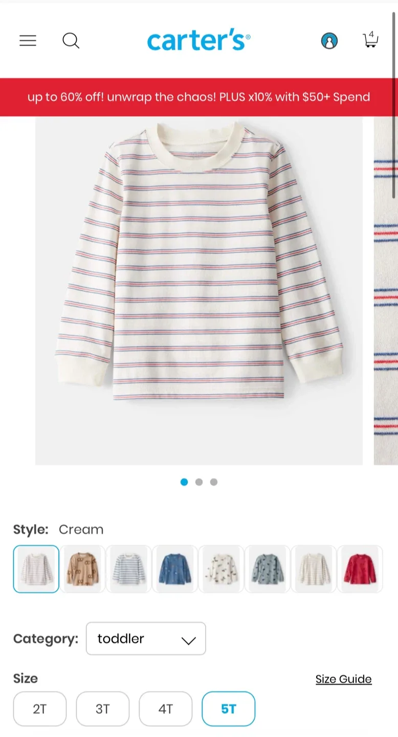 Long sleeve for toddler boy- Size 5T image indicator(3)